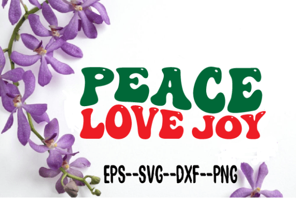 Peace Love Joy Christmas Retro Wavy Svg Review